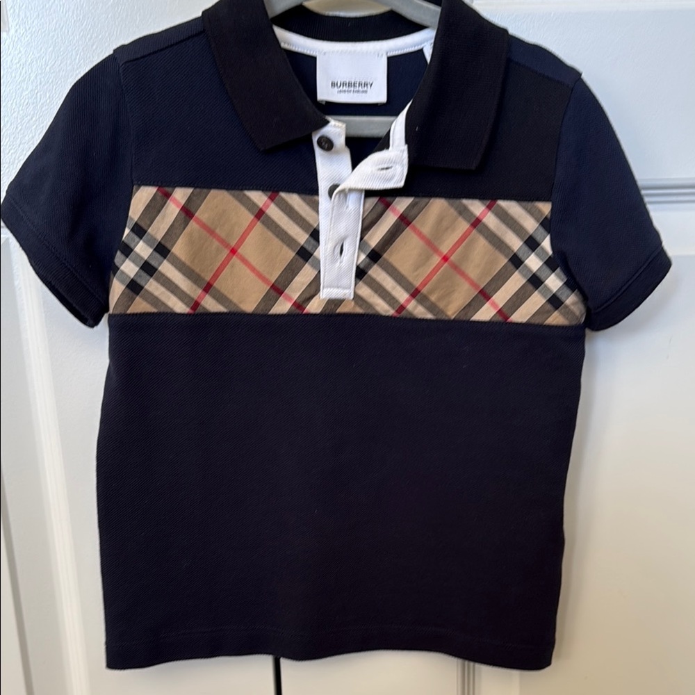 Burberry Kids Black Polo Shirt